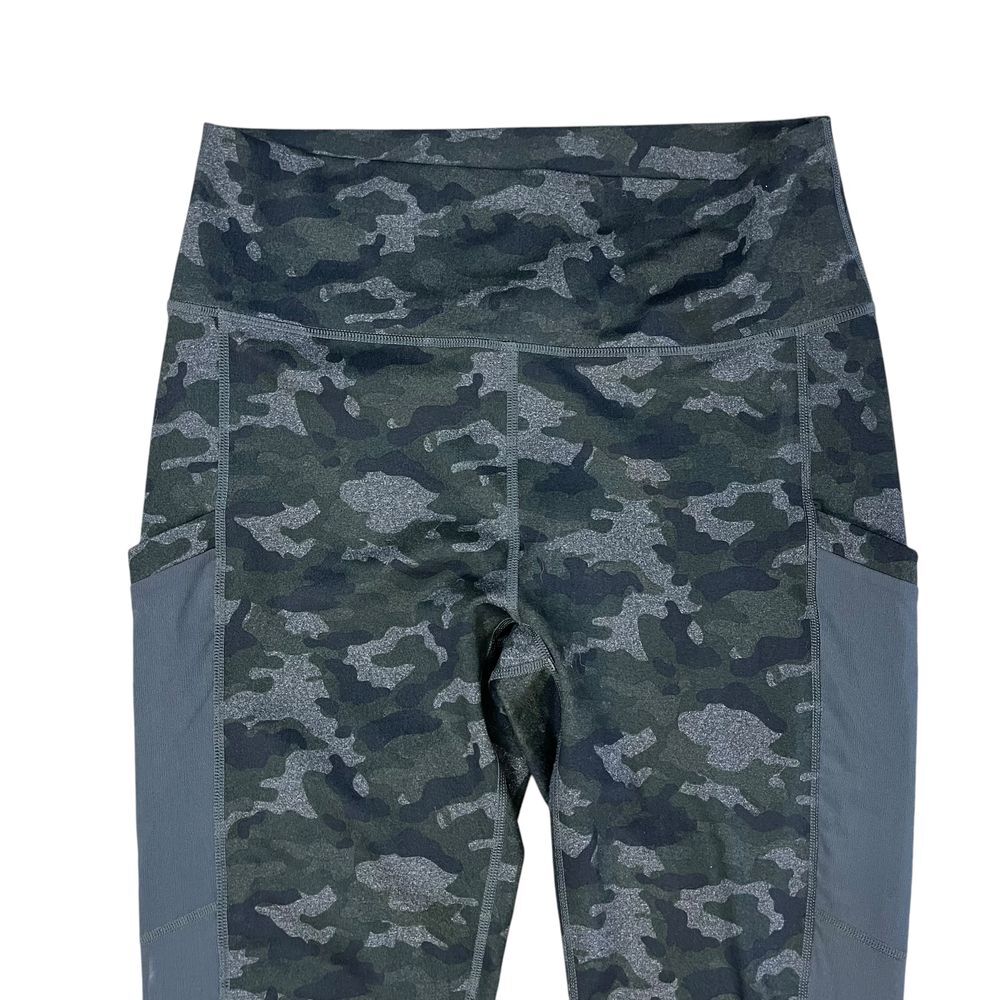 PowerHold by Fabletics Side Pockets Camo Leggings Mesh Side Womens Size Large - Picture 2 of 11